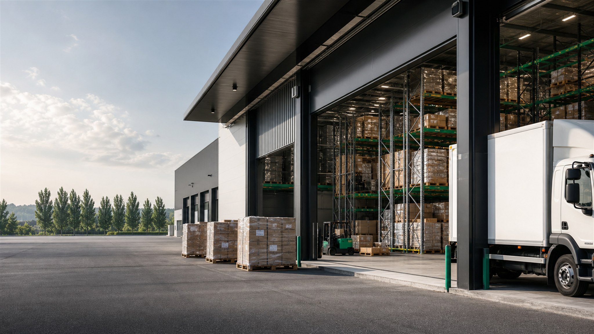 Camion de transport logistique